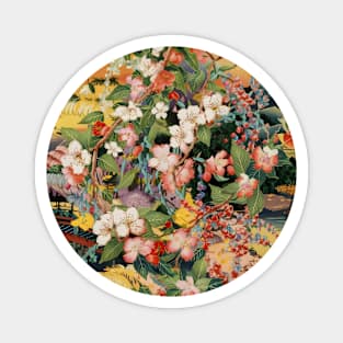 Japanese art and flowers collage Magnet